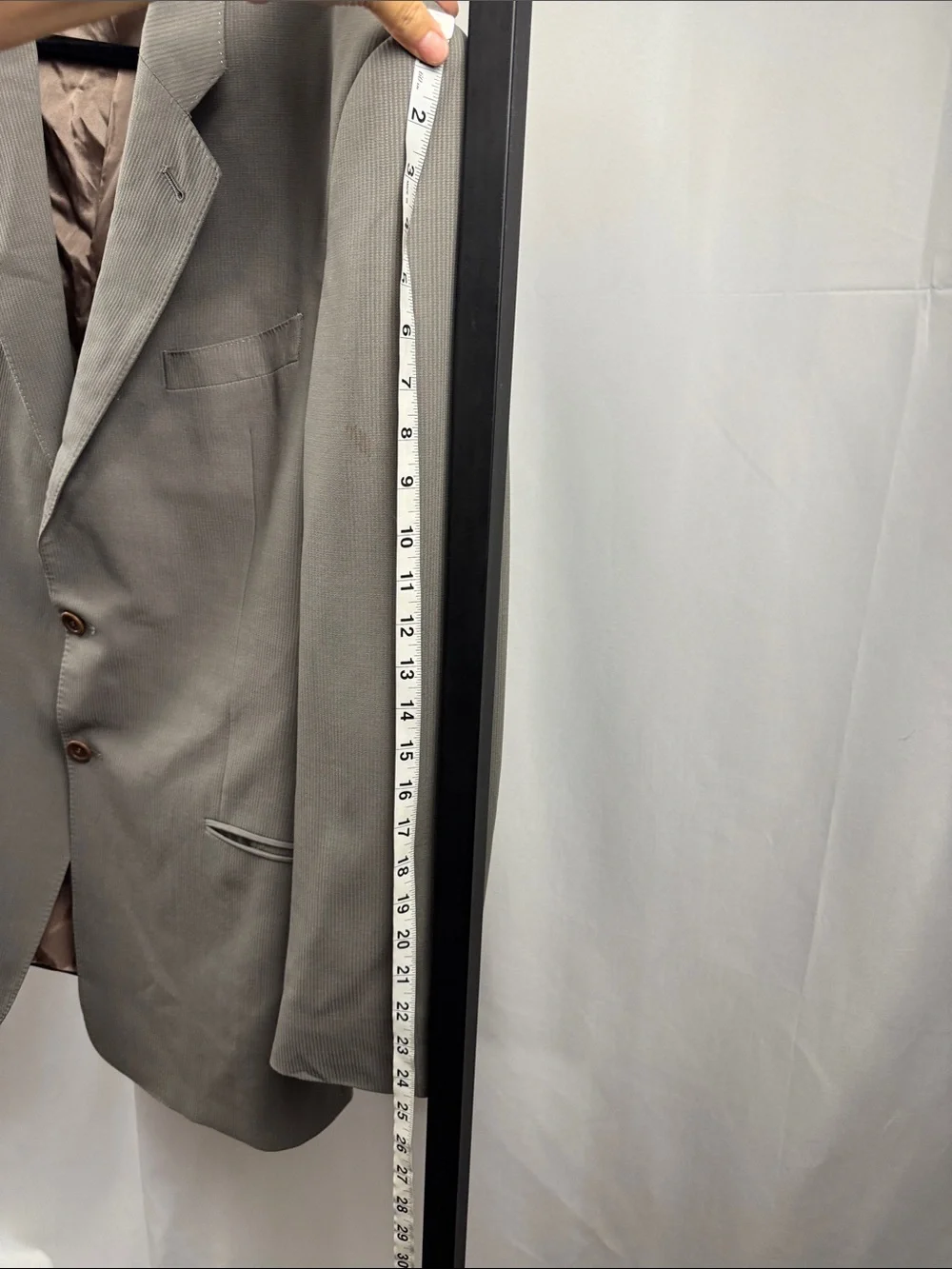 Armani Collezioni Made in Italy Wool Blazer Gray Mens Est 38 Vintage